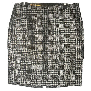 Liz Claiborne Pencil Skirt Womens 12 Black Office Classic Lined Metallic